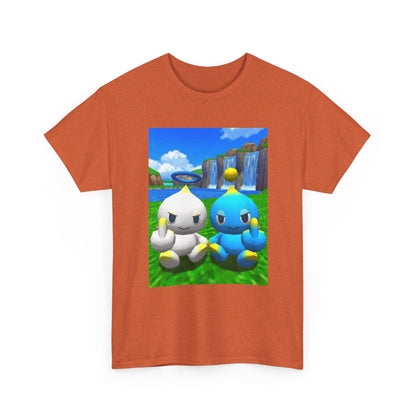 Chao Flipping Off On Green Hills Tee