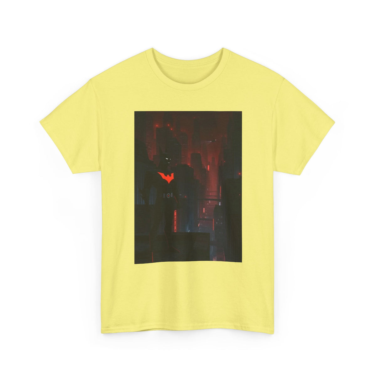 Cyberpunk Bat Hero In Neon City Tee