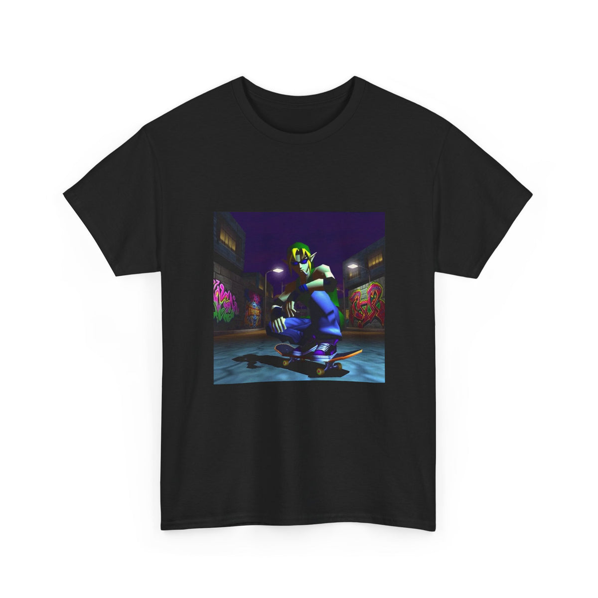 Skater Link Smoking In Neon Alley Tee
