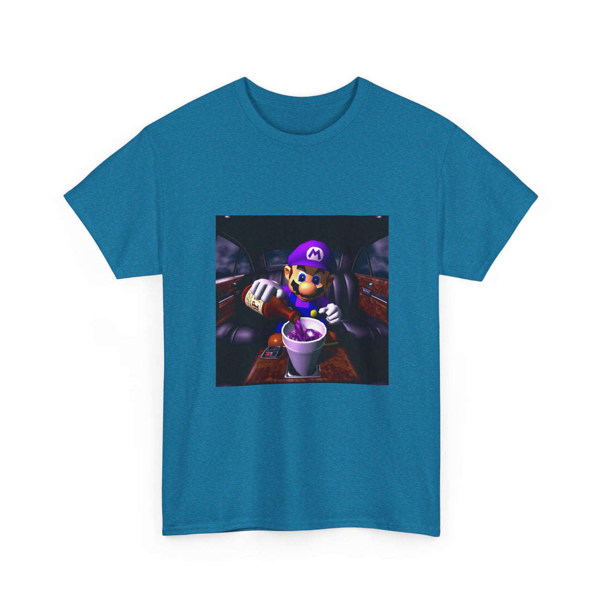 Waluigi Pouring Purple Drank In Limo Tee