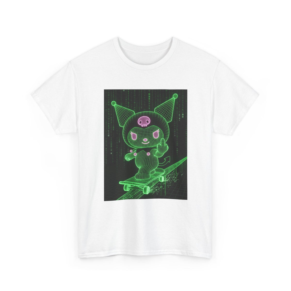 Wireframe Kuromi Skating Cyber Matrix