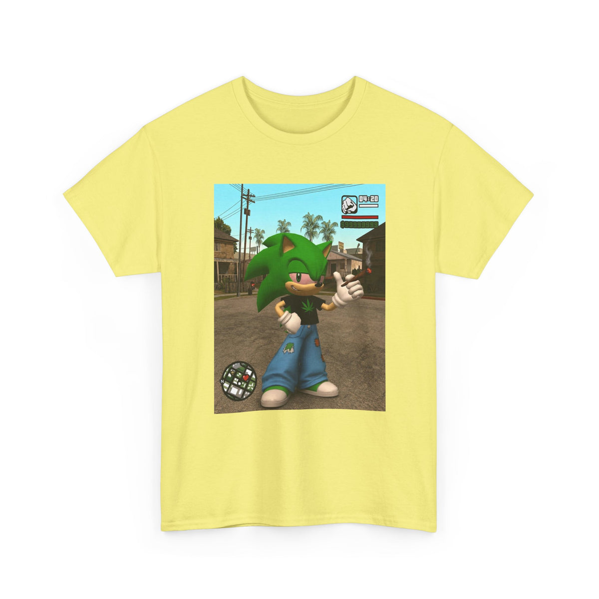 Stoned Green Hedgehog Blazing In Grove Street