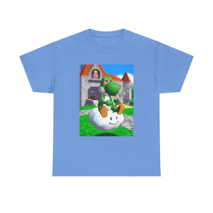 Yoshi Chilling On Cloud At Princess Peach's Castle