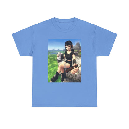 Edgy Elf Girl Smoking Blunt Tee