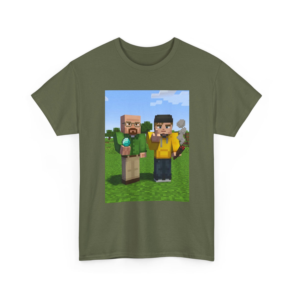 Pixelated Chemists With Blue Crystal And Joint