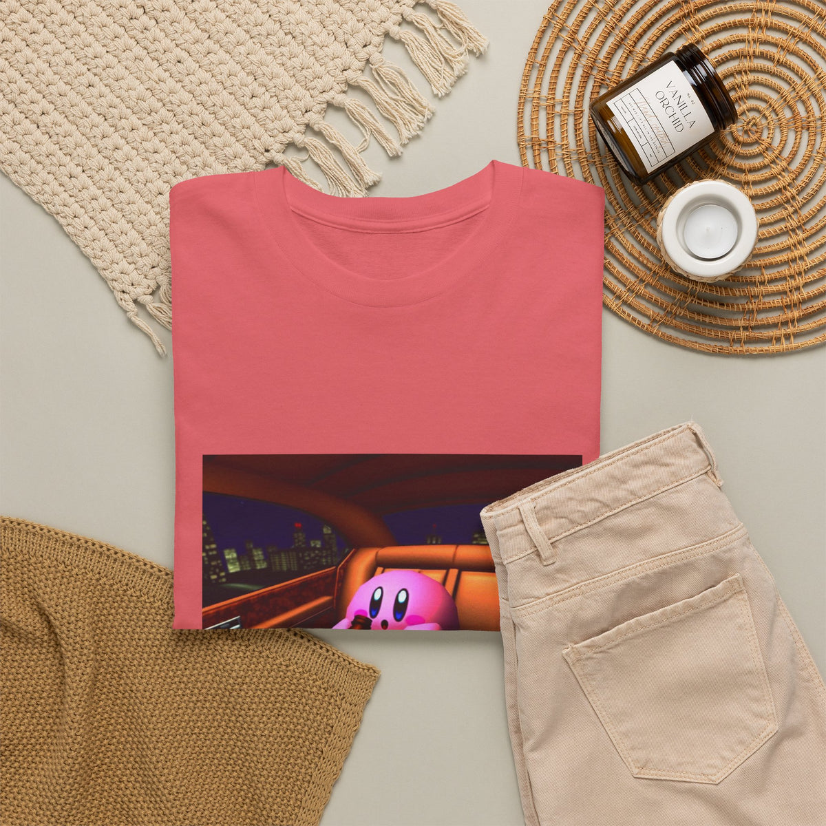 Kirby Sipping Lean In The Car Tee