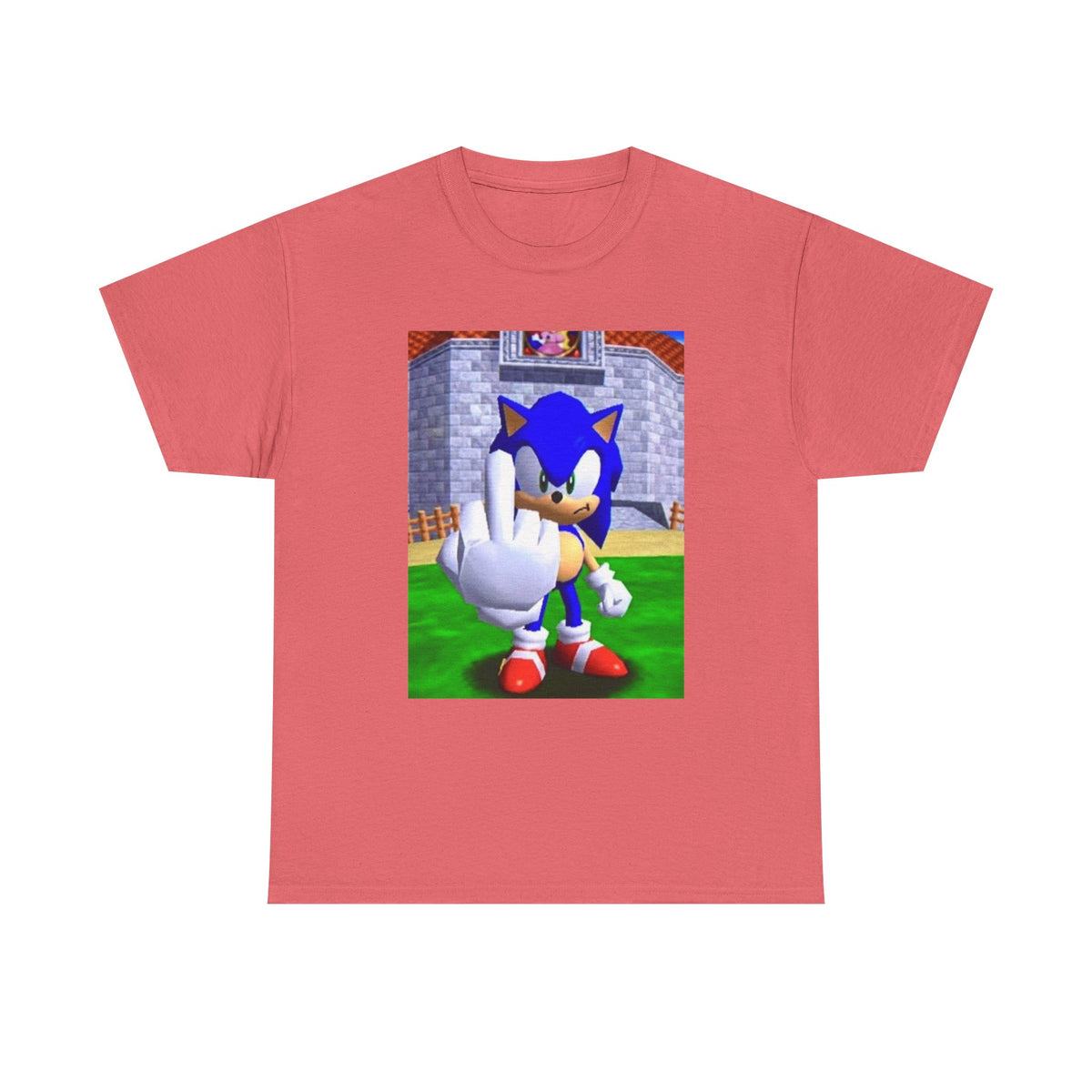 Sonic Flipping Off In The Castle Grounds
