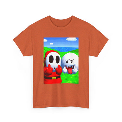 Shy Guy And Boo Flipping Off Tee (Design 5)