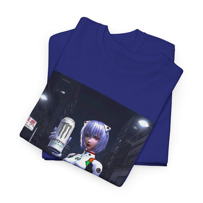 Rei Ayanami Holds Monster Energy In City