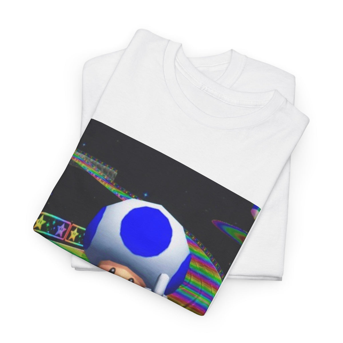 Blue Toad Flipping Off On Rainbow Road Tee