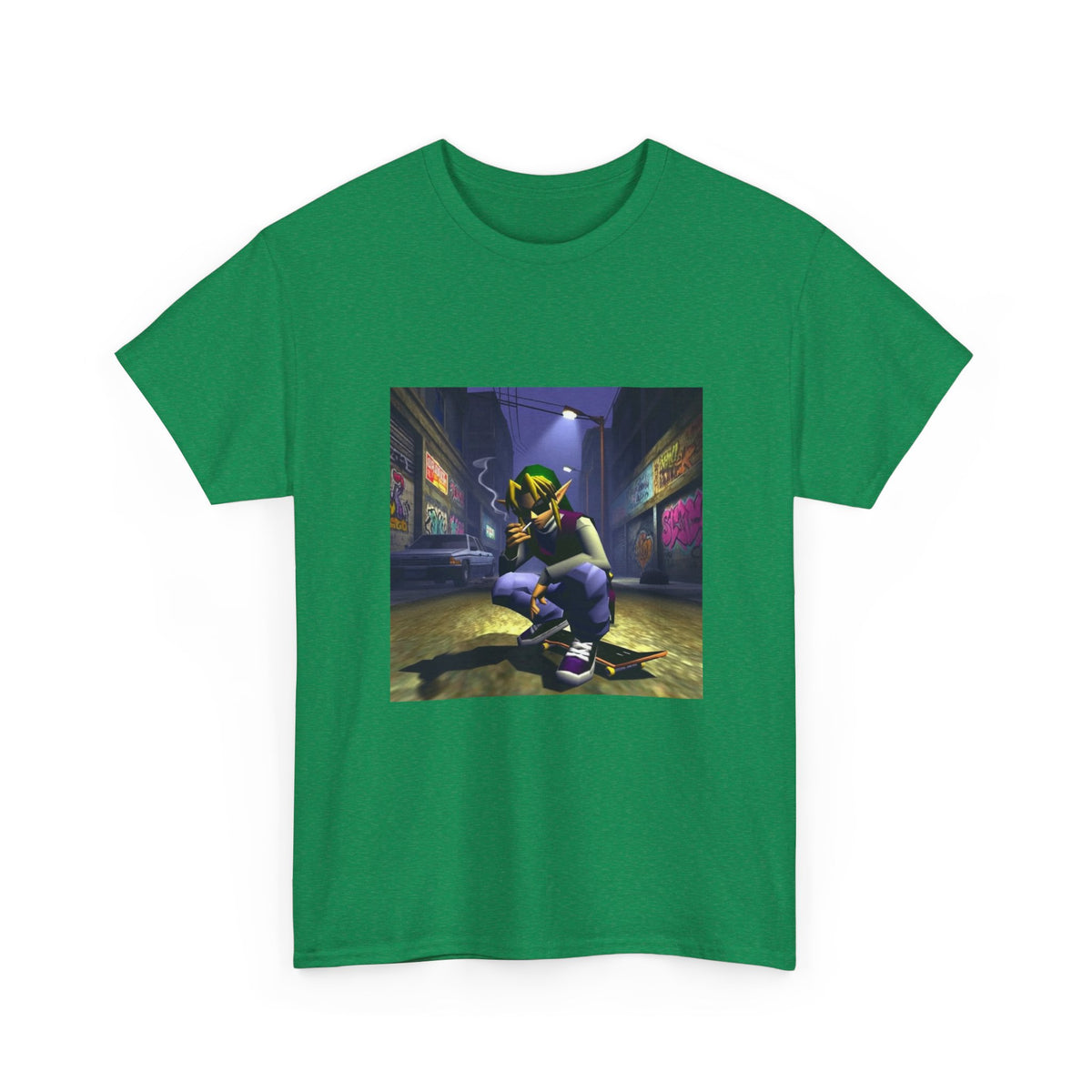 Streetwise Elf Smoking In Alley Tee