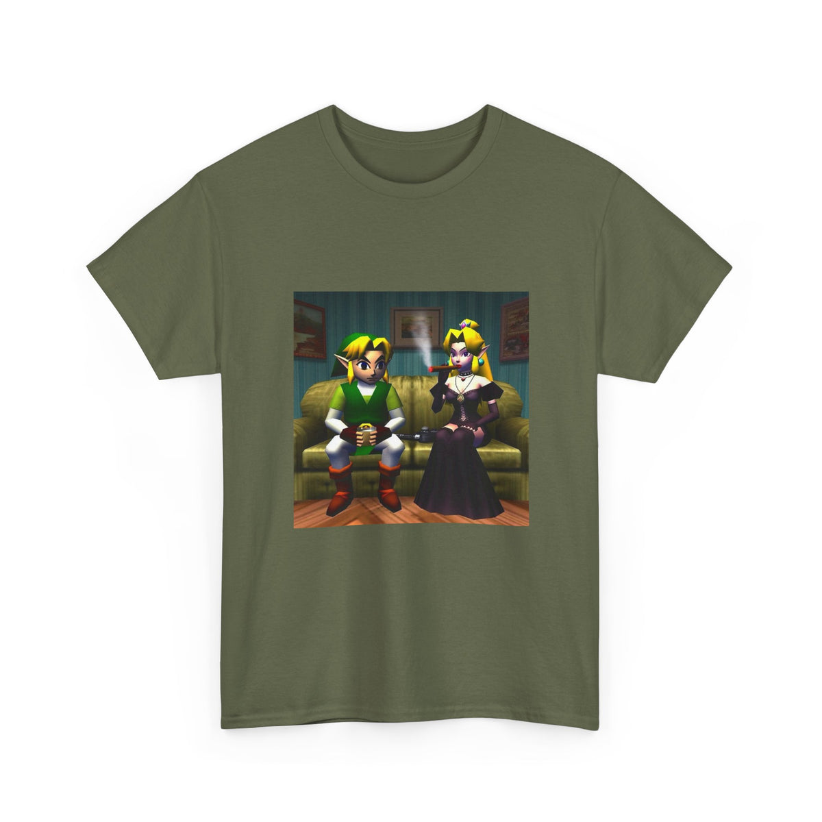 Link and Goth Peach Chillin' and Smoking Tee