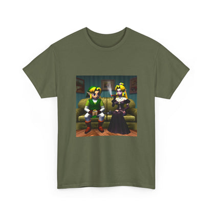 Link and Goth Peach Chillin' and Smoking Tee