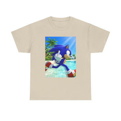 Sonic Flipping Off In Paradise Tee