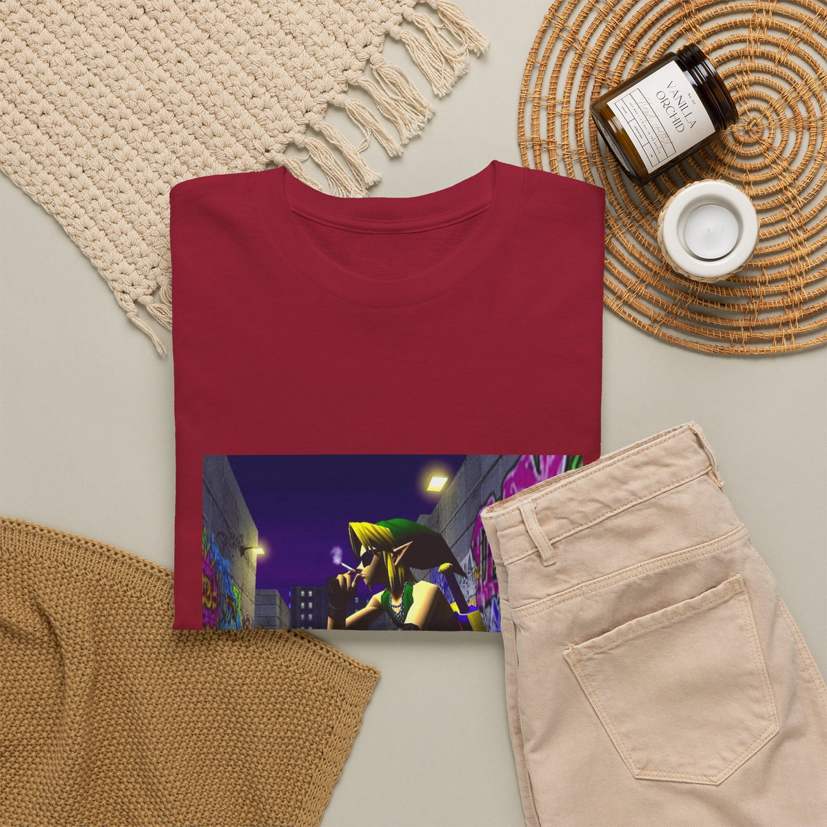 Edgy Link Smoking In Alley Tee