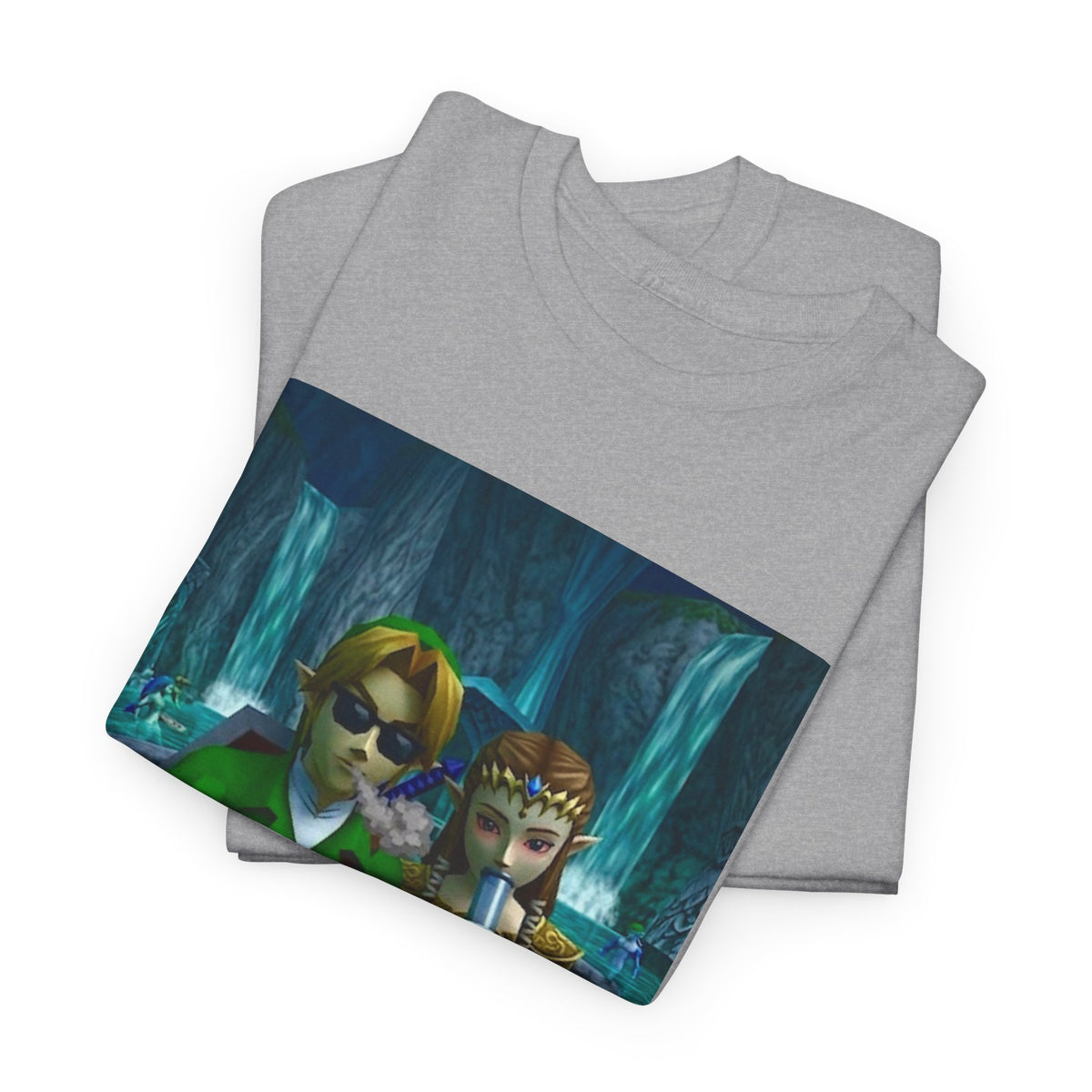 Link And Zelda Sharing A Smoke Tee