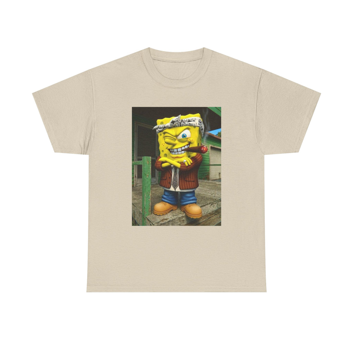 Gangster Sponge Winking and Smoking