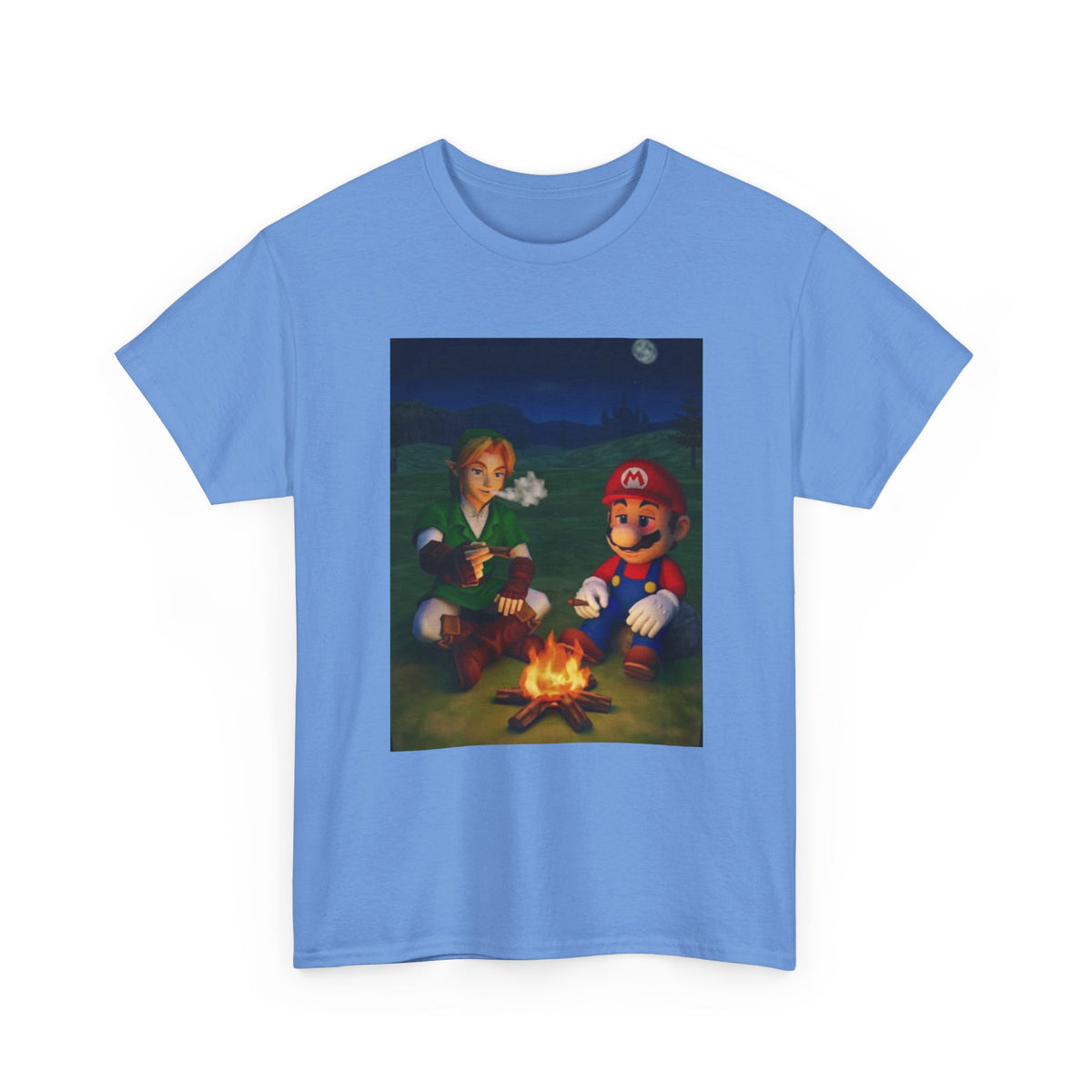 Link and Mario Campfire Smoke Session Tee