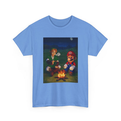Link and Mario Campfire Smoke Session Tee