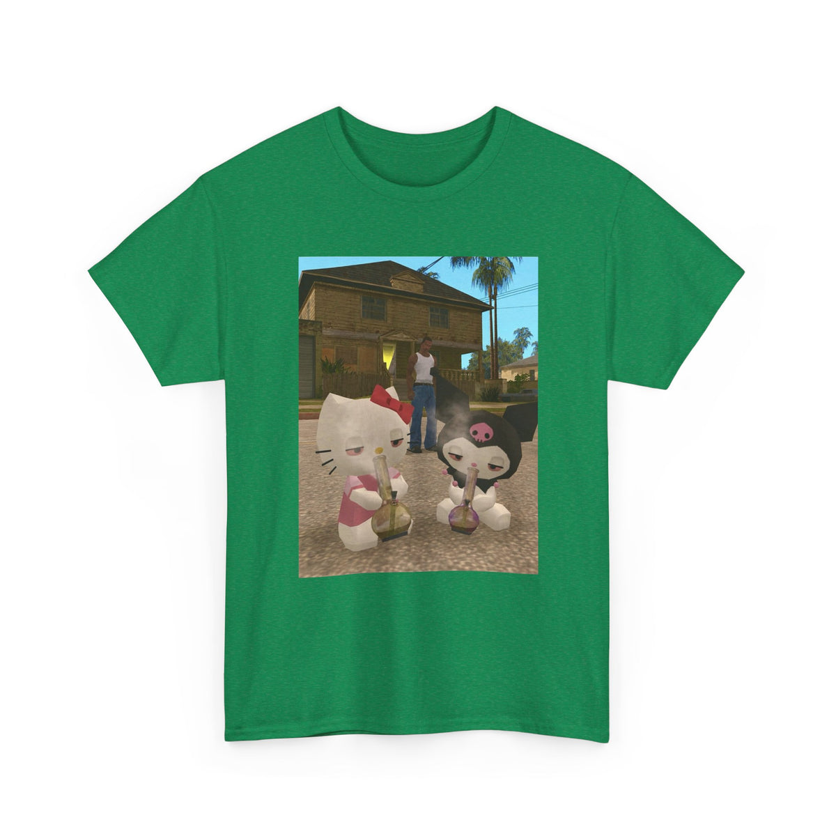 CJ And High Sanrio Characters In Grove Street Tee