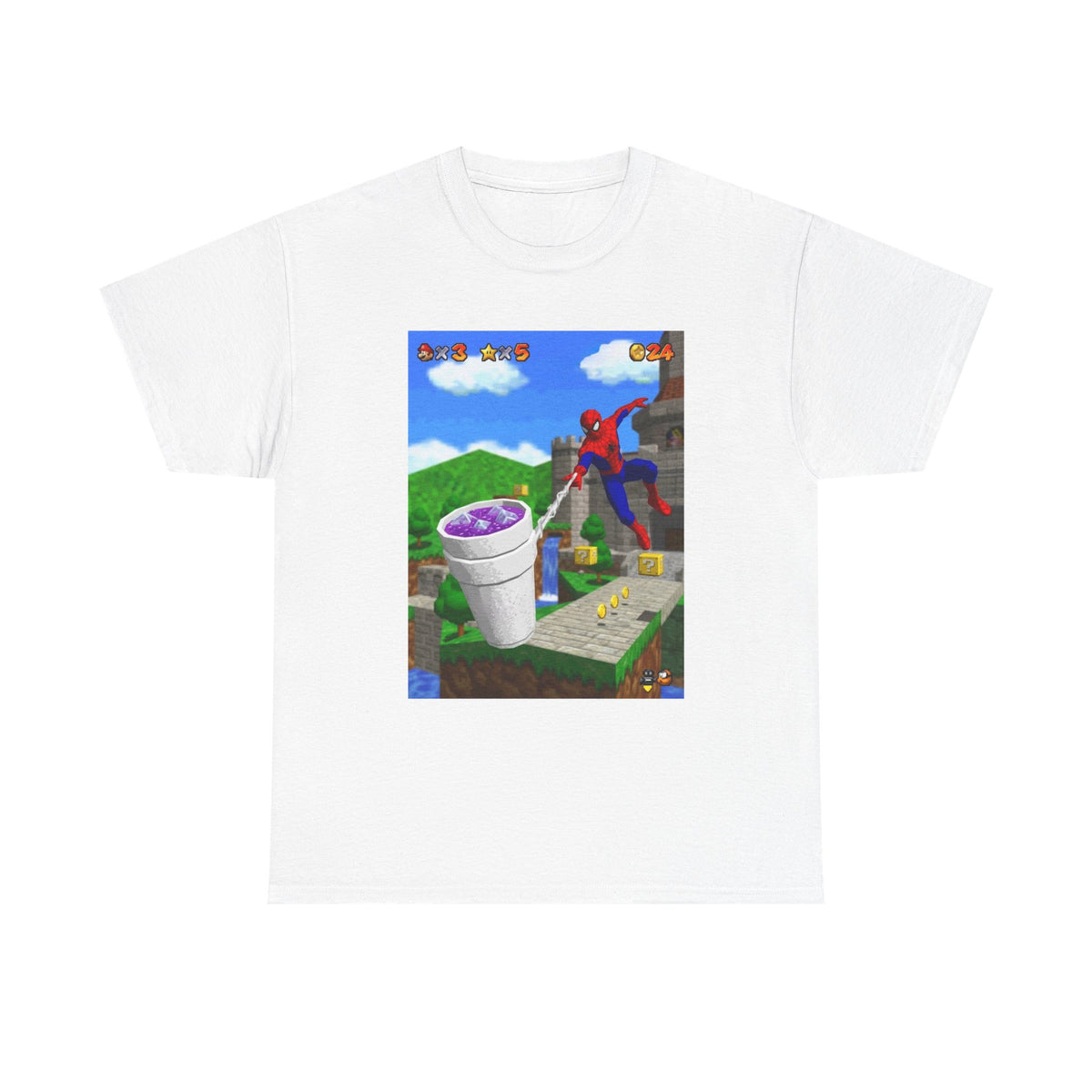 Spidey Swings With Lean In Mario World Tee