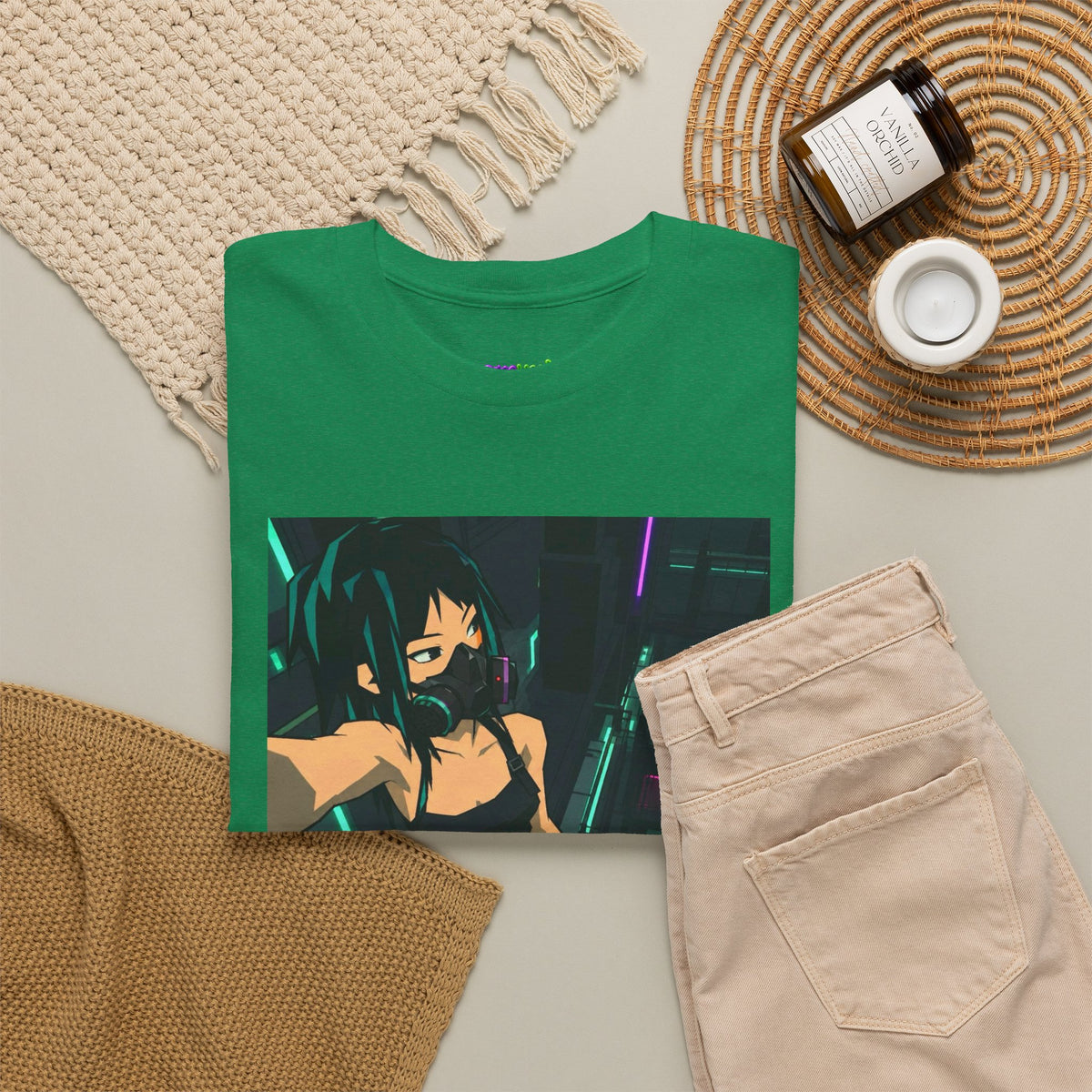 Green Horizon Blur Graphic Tee
