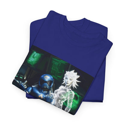 Cyborg & Hologram Flipping The Bird Tee
