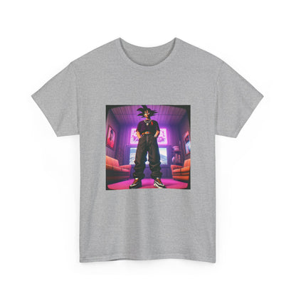 Goku Drip Standing Tall In Neon Room
