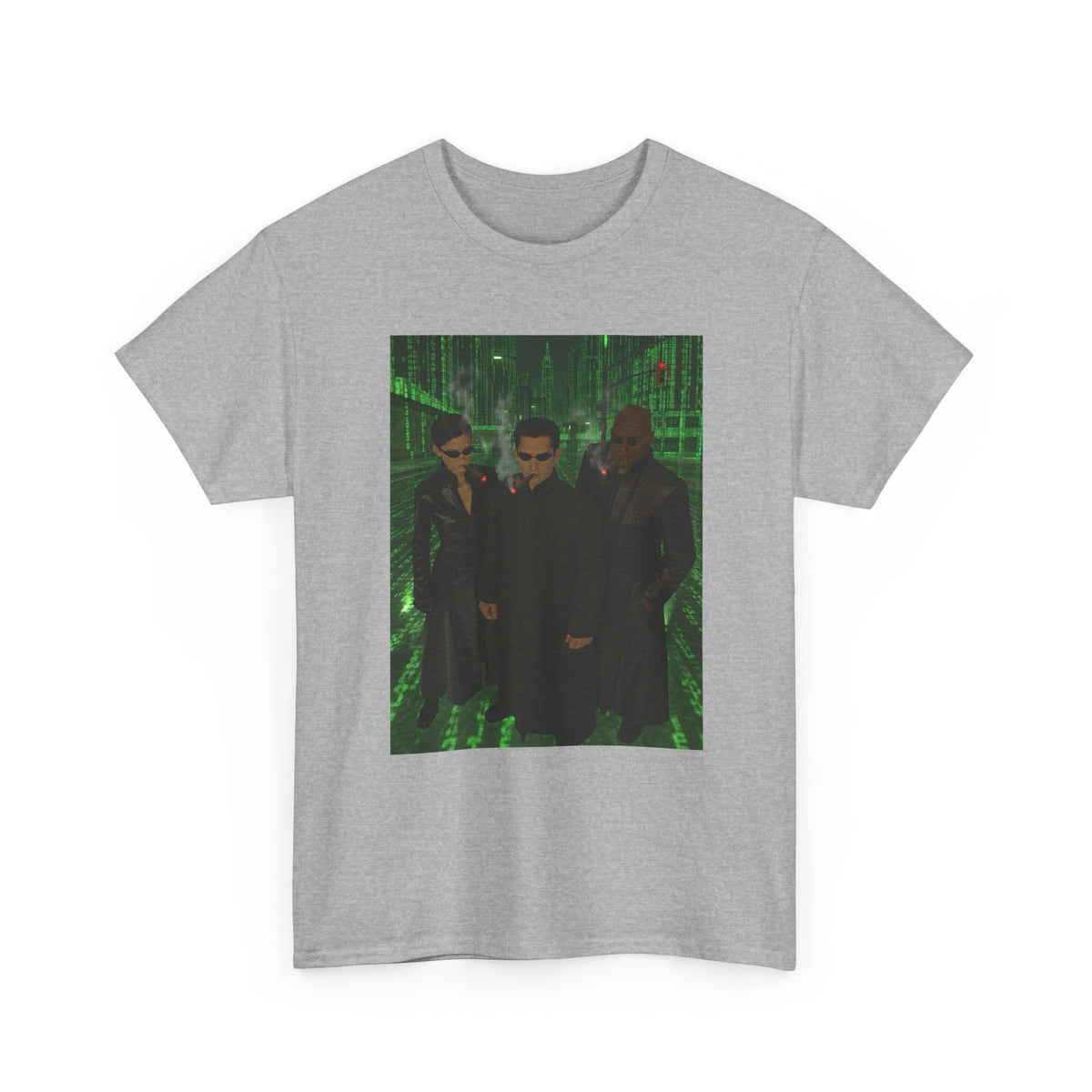 Neo, Trinity, Morpheus Smoking In The Matrix
