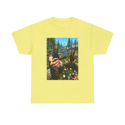 Dragonborn Khajiit Blazing In Skyrim Tee