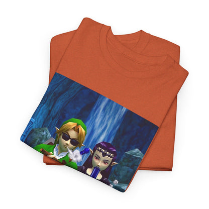 Hero and Princess Taking A Hit Tee