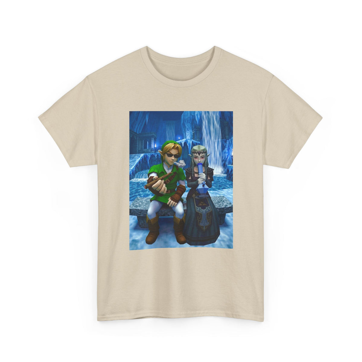Stoner Link and Zelda Chillin' in Zora's Domain