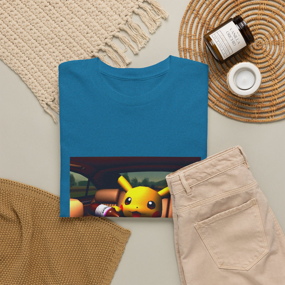 Pikachu Pouring Lean In Car Tee