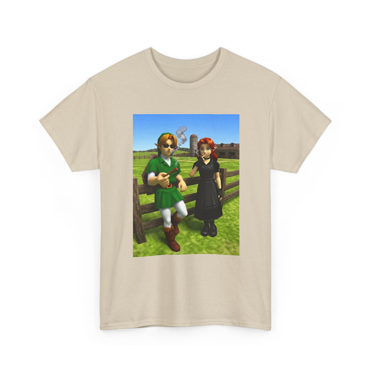 Link And Malon Smoking On The Farm Tee