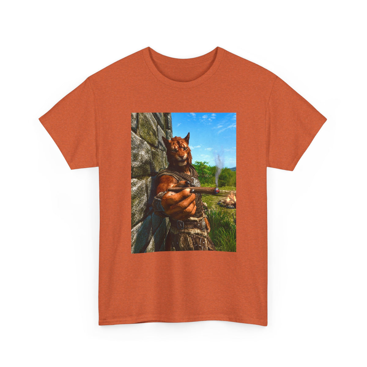 Khajiit Offering Smokin' Cigar Tee