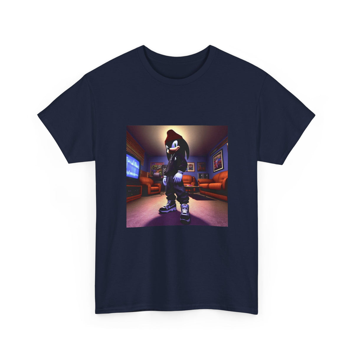 Edgy Hedgehog In Streetwear Drip Tee