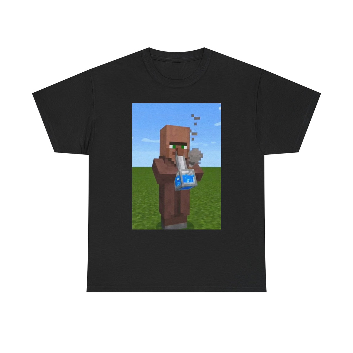 Villager Enjoying A Blocky Bong Hit