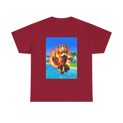 Fiery Fox Middle Finger Beach Tee
