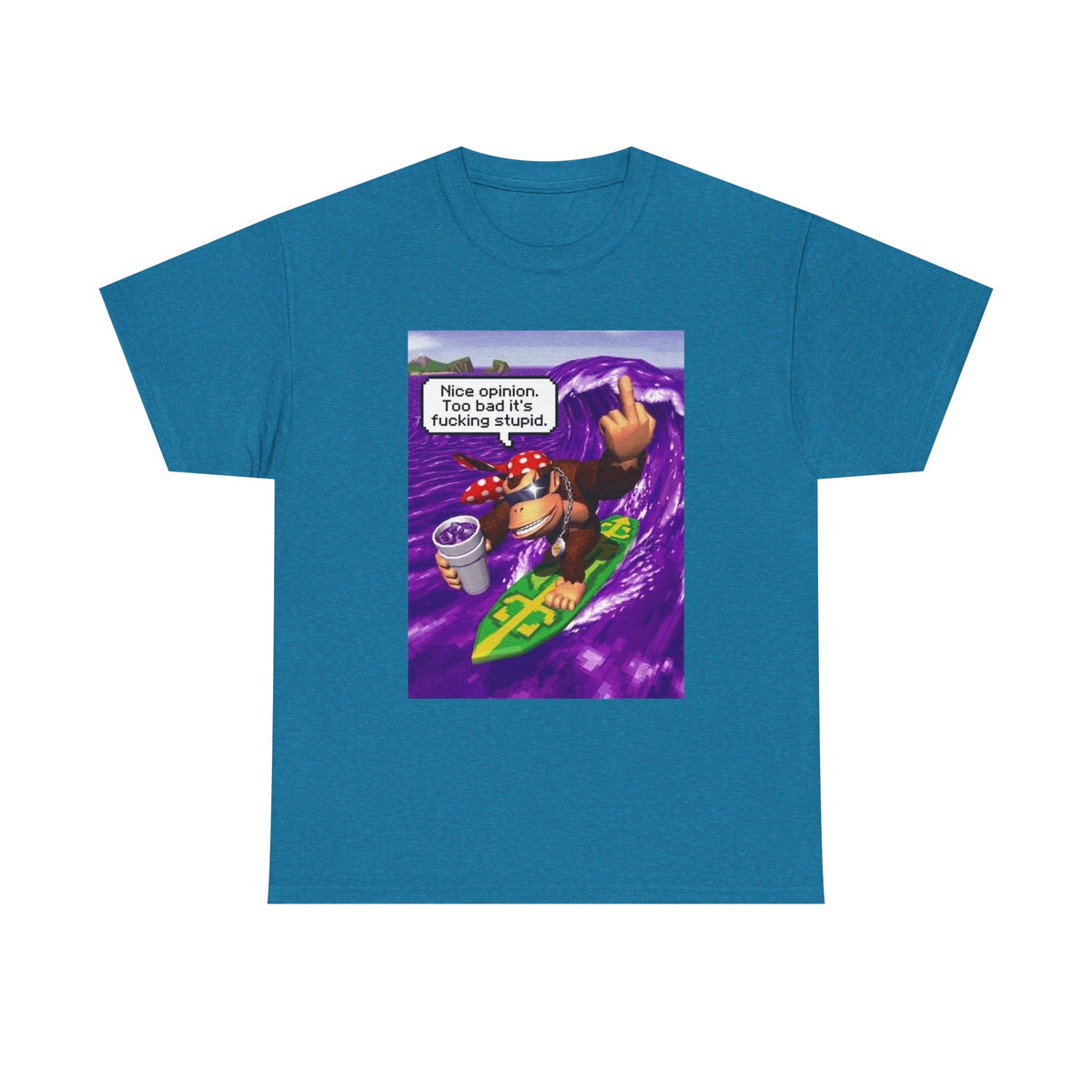 Donkey Kong Surfing Purple Wave Middle Finger