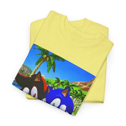 Sonic And Shadow Flipping The Bird Tee