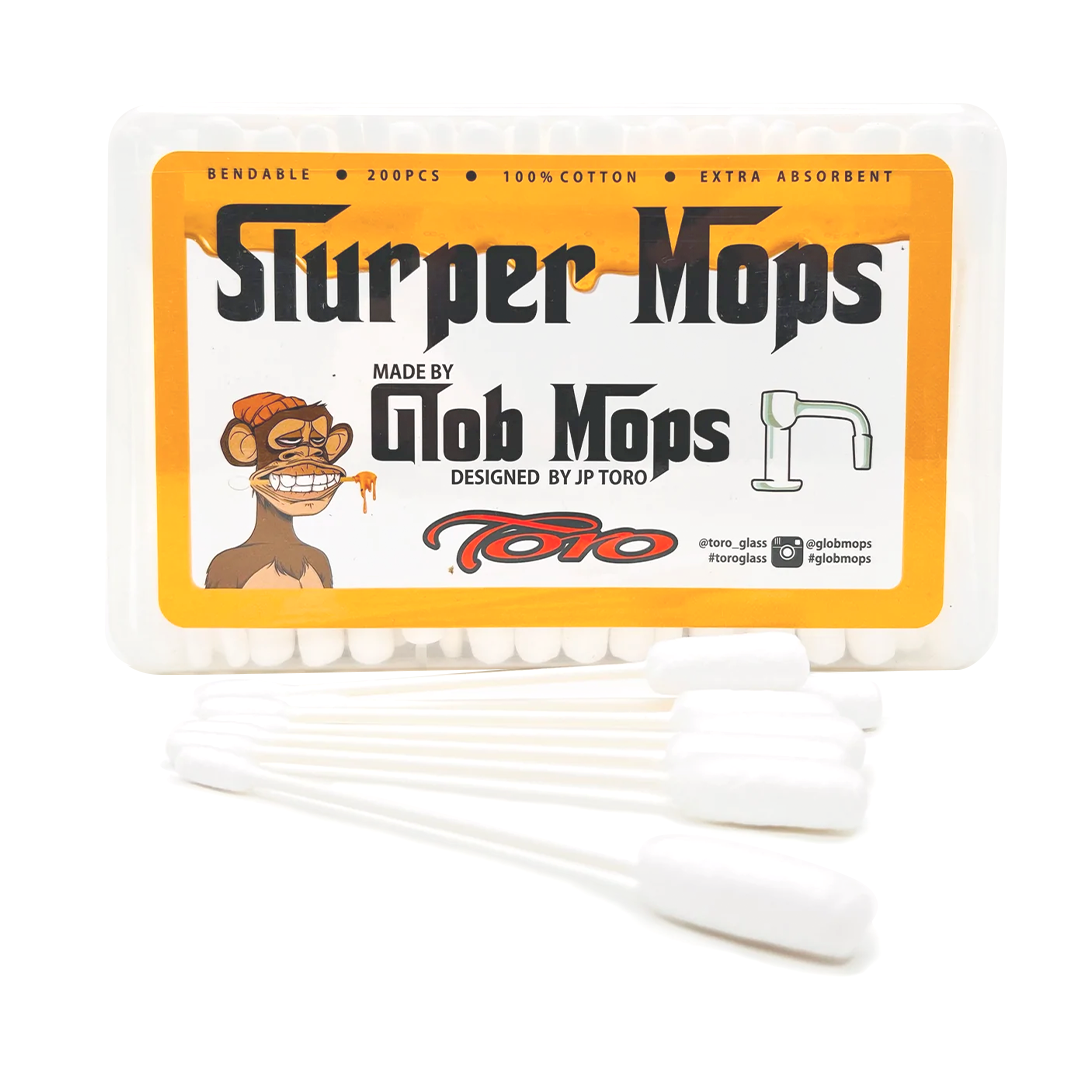 Glob Mops Extra Absorbent 200pk Cotton Slurper Quartz Nail Cleaner