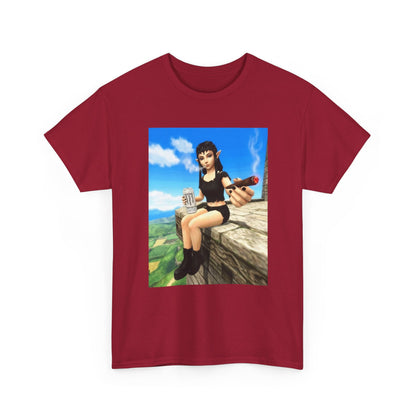 Elf Girl Smoking Cigar On Mountain Tee