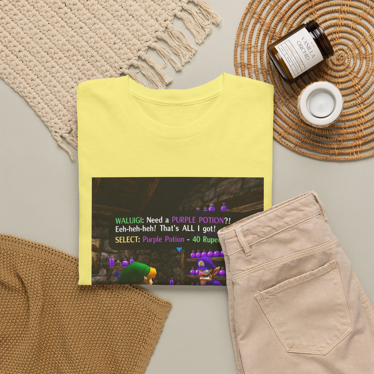 Waluigi Sells Purple Potions To Link