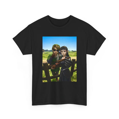 Link And Zelda Smoking Cigars Tee