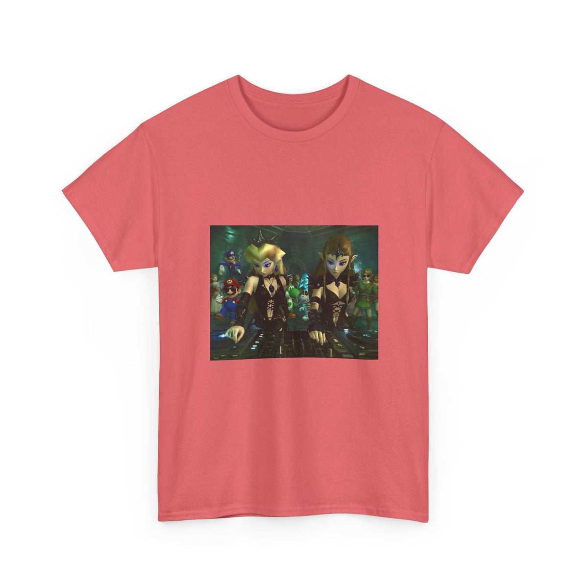 Princess Peach and Zelda DJing with Friends Tee