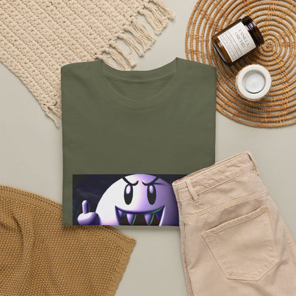 Edgy Ghost Flipping The Bird Tee