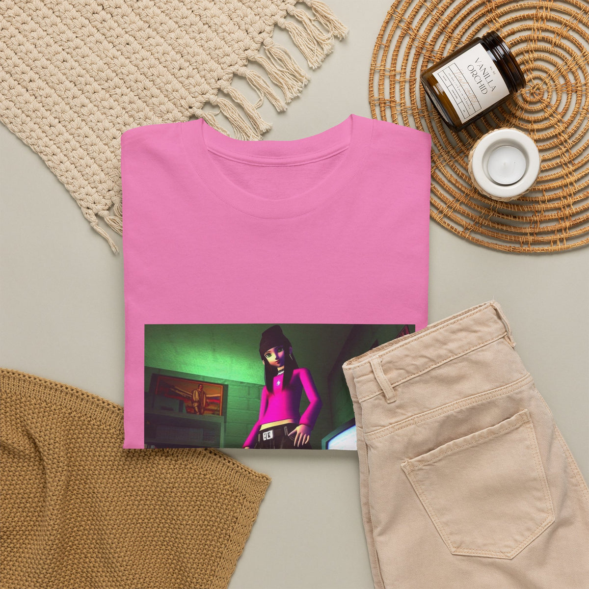 Y2K Vibe Girl In Her Room Tee