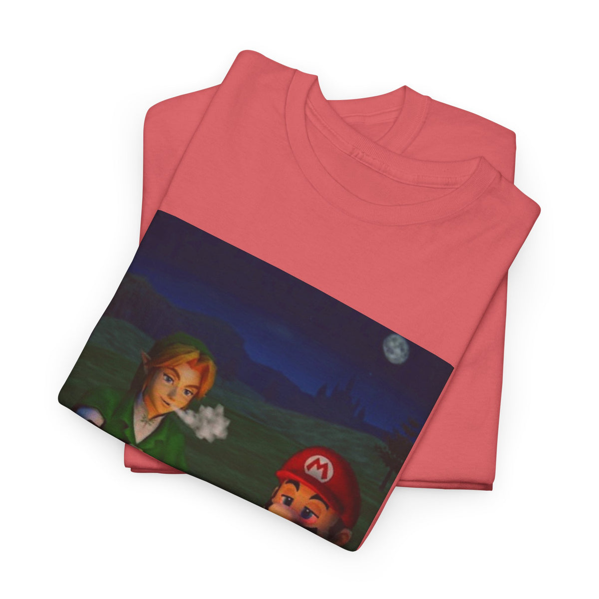 Link and Mario Campfire Smoke Session Tee