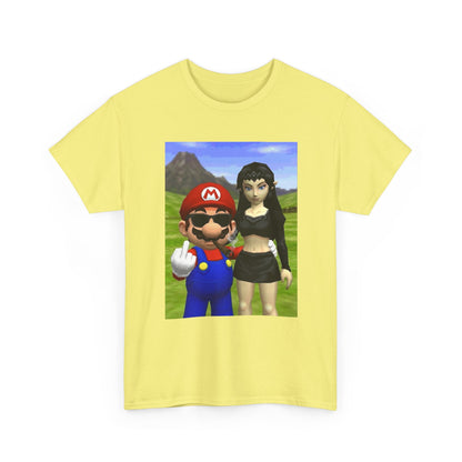 Edgy Mario & Malon Flipping Off Tee