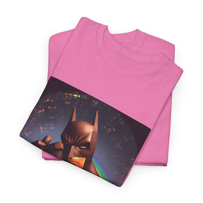 Batman Giving Finger Over Rainbow City
